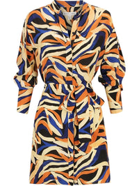 Shona Joy - PALMA SILK COLLARLESS SHIRT MINI DRESS