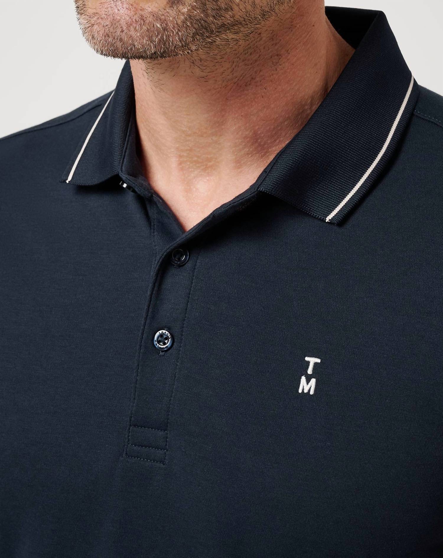 TravisMathew Happier Hour Polo in total eclipse - men's shirt - view 5