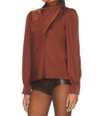 Astr - Ivonne Long Sleeve Satin Top