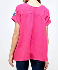 See And Be Seen - On The Border Embroidered Top