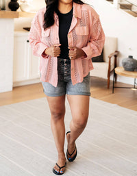 Very J - Sweeter Than Nectar Lace Button Down