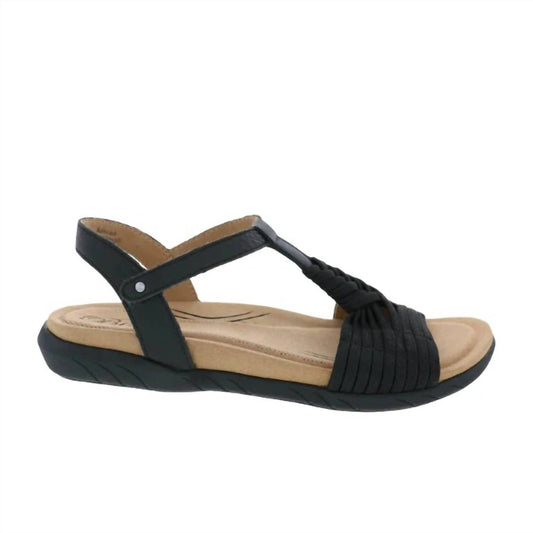 Biza - Women's Kate Leather Stretch T-strap Sandal