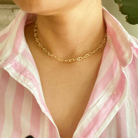 Ellison+Young Women's Equestrian Horse Bit Anchor Link Necklace in gold - women's jewelry - view 6