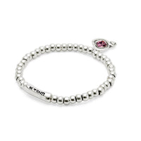 Unode50 - Women's Beaded Stretch Heart Bracelet
