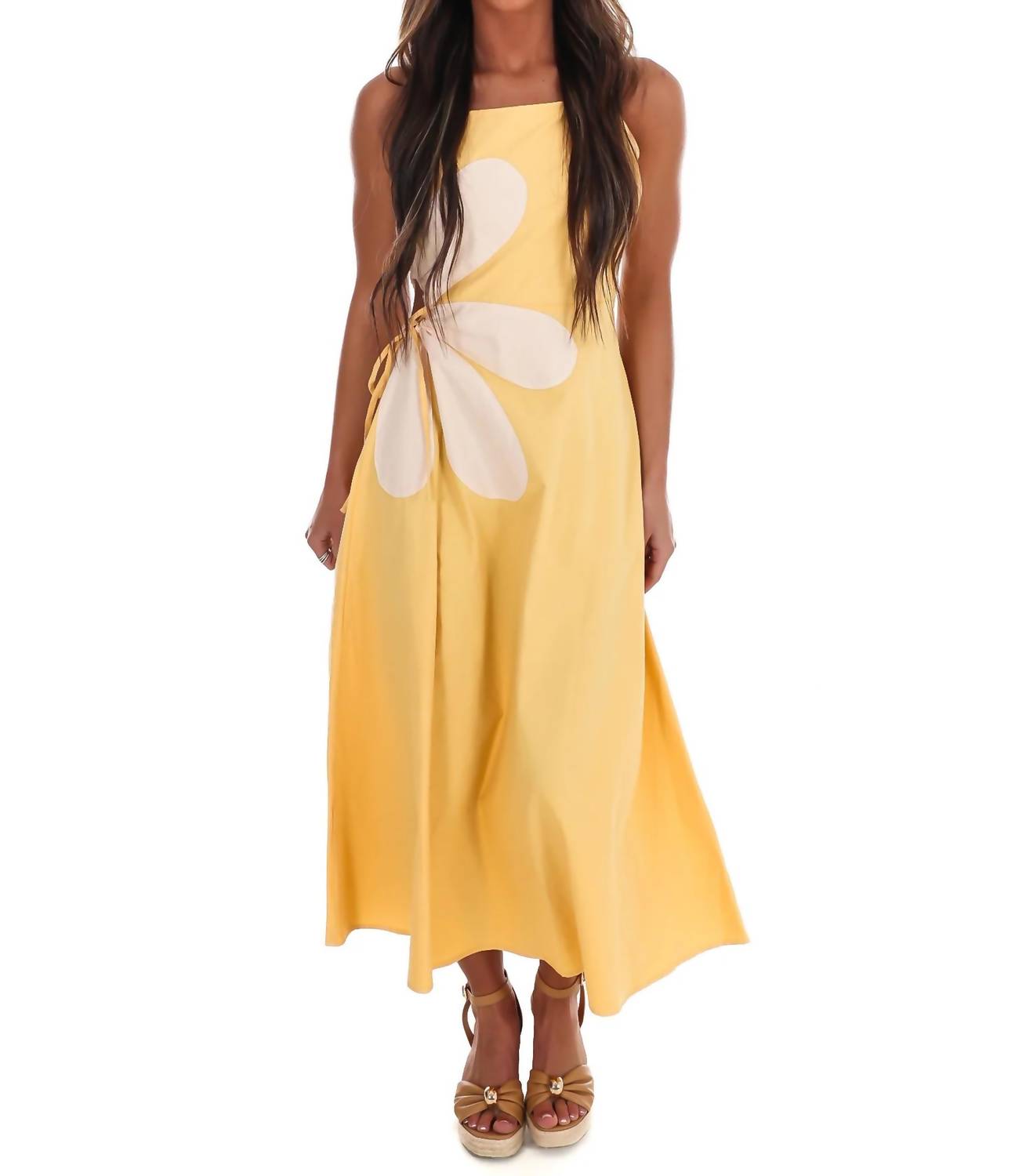 Very J - Women's Wildflower Wishes Floral Cut Out Midi Dress