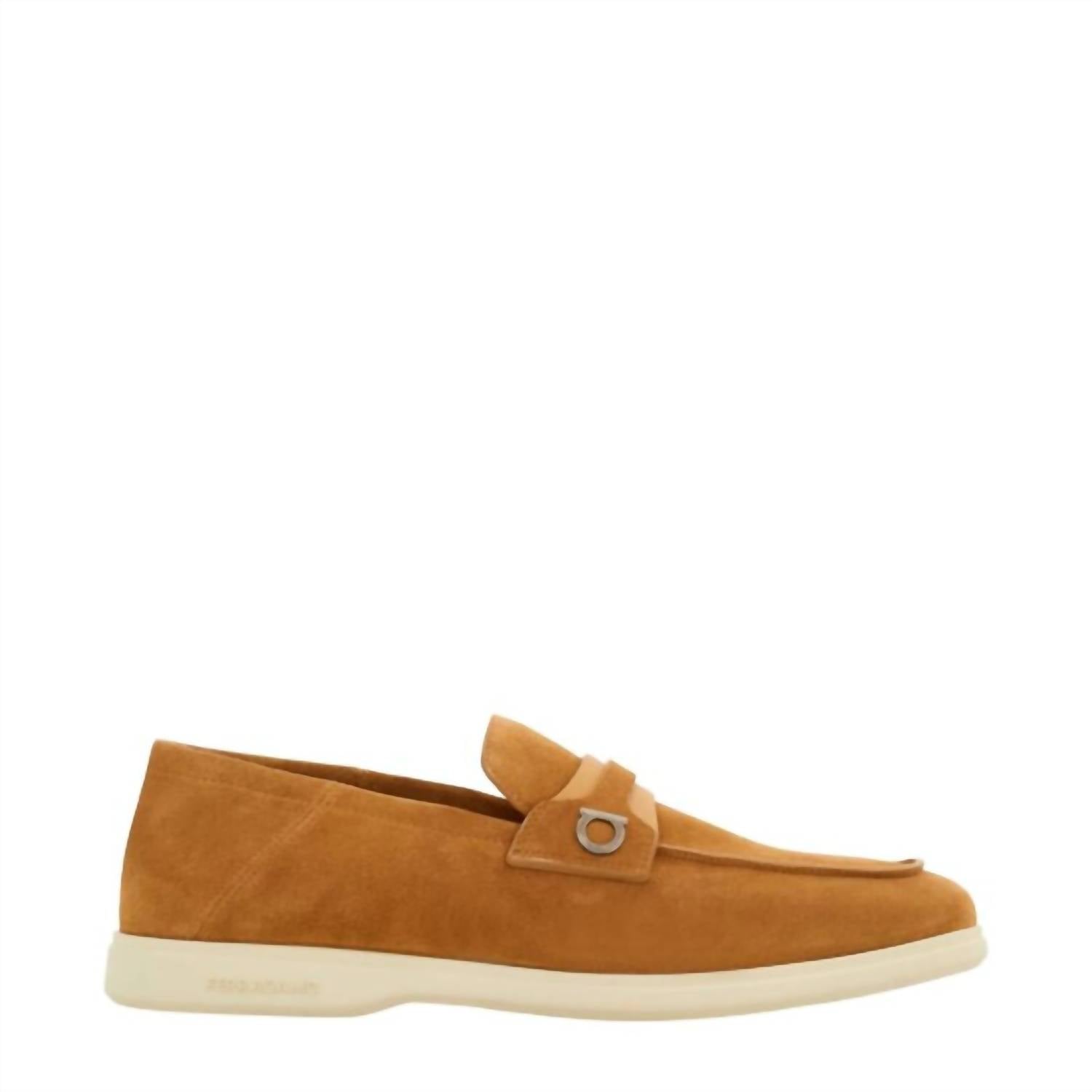 Salvatore Ferragamo - Men's Gancini Ornament Suede Loafers