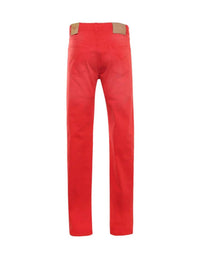 Marco Pescarolo Men's Bull Five Pocket Jeans in red - men's jeans - detail view