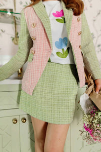 Brianna Cannon - Colorblock Tweed Blazer