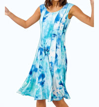 Tango Mango gored panel dress in blue - women's dress