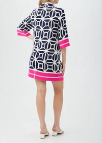 Trina Turk - Geometric Navy Tunic Dress