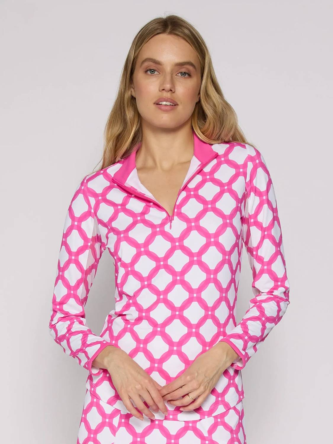 G Lifestyle - Quarter-zip Mock Neck Top