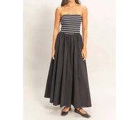Hyfve - Striped Strapless Flowy Dress