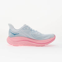 Hoka Women's Clifton 10 Running Shoes in overcast petal - women's sneaker - detail view