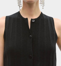 Cordera - Merino Wool Ribbed Waistcoat Top