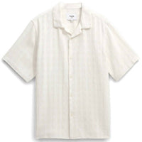 Wax London - Didcot Open Weave Grid Short-sleeve Shirt