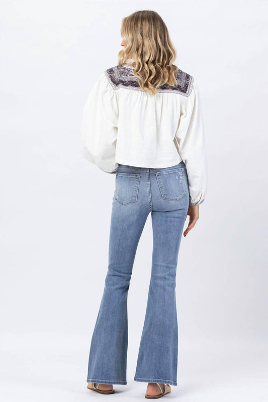 Judy Blue - High Waist Destroyed Flare Jeans