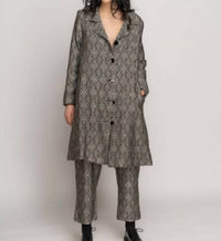 Baci - Kaleidoscope Print Button Up Overcoat