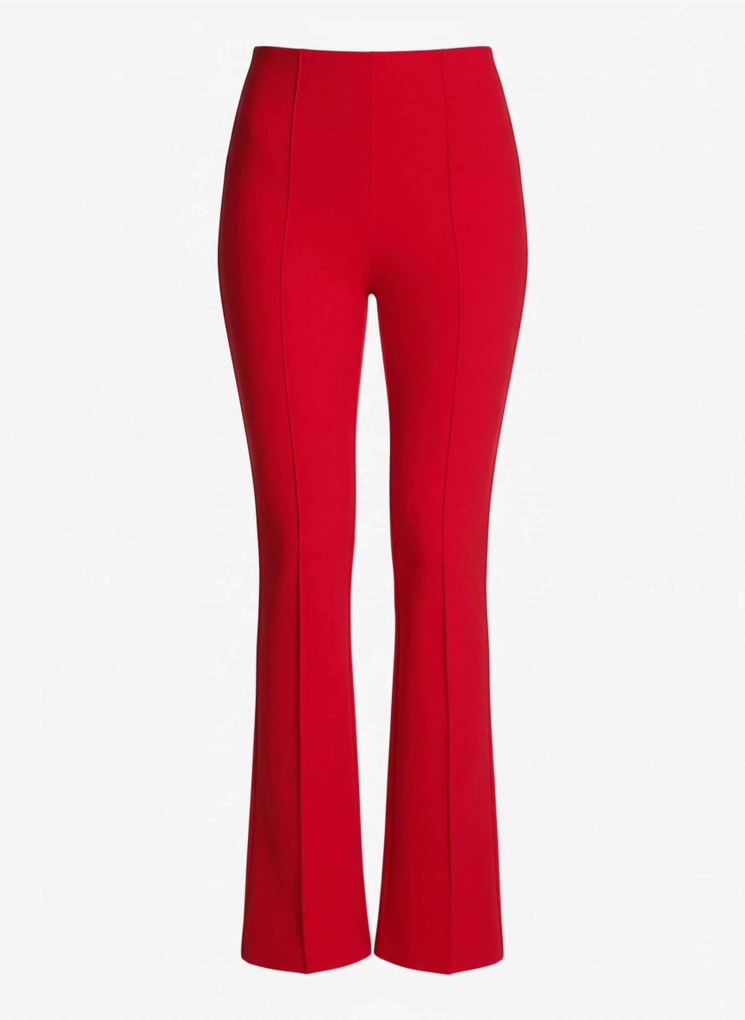 Spanx Ponte Micro Flare Pant in red - women's pants - view 6