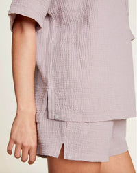 Barefoot Dreams - Malibu Collection Sun Soaked Crinkle Cotton Tee & Short Set