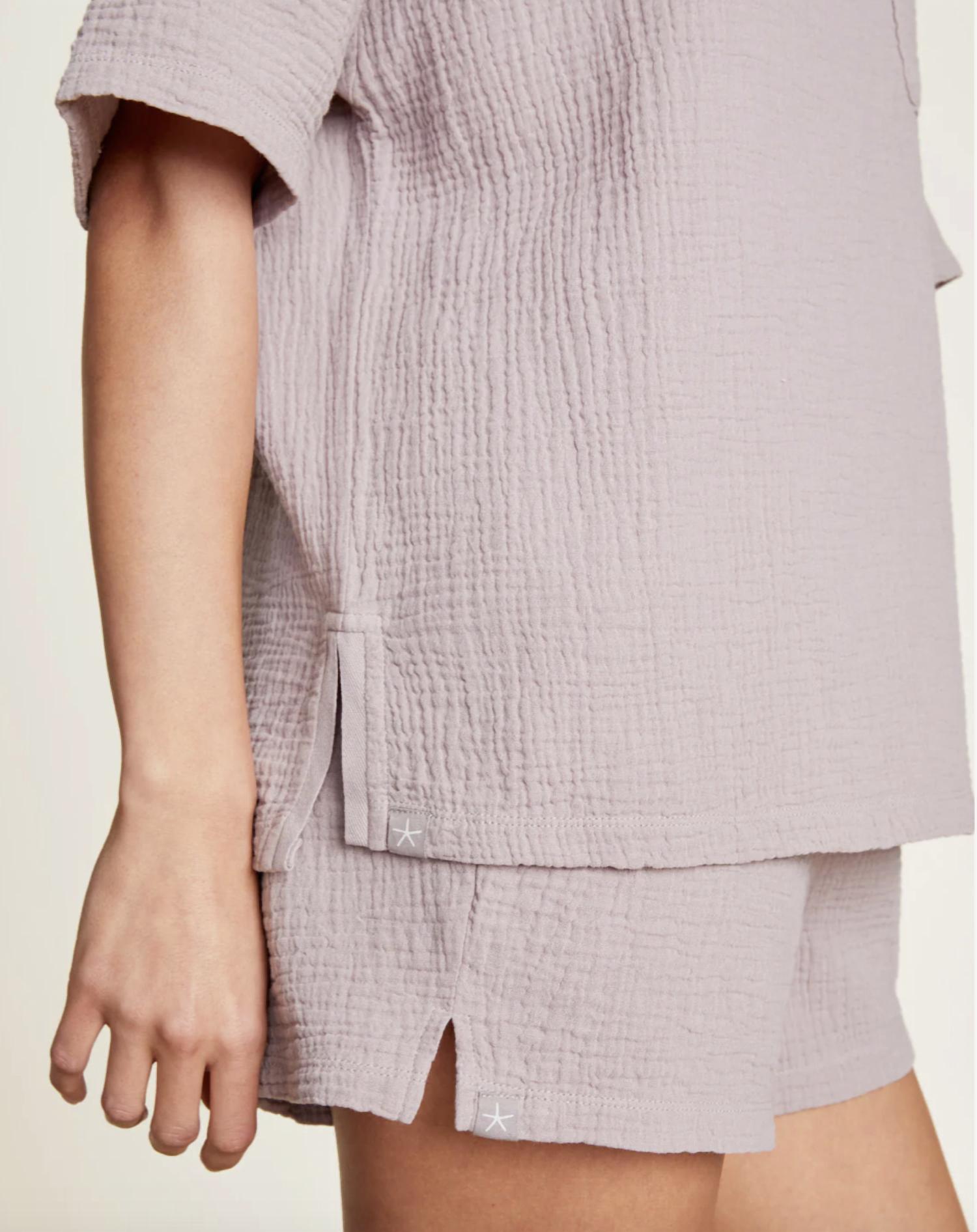 Barefoot Dreams - Malibu Collection Sun Soaked Crinkle Cotton Tee & Short Set