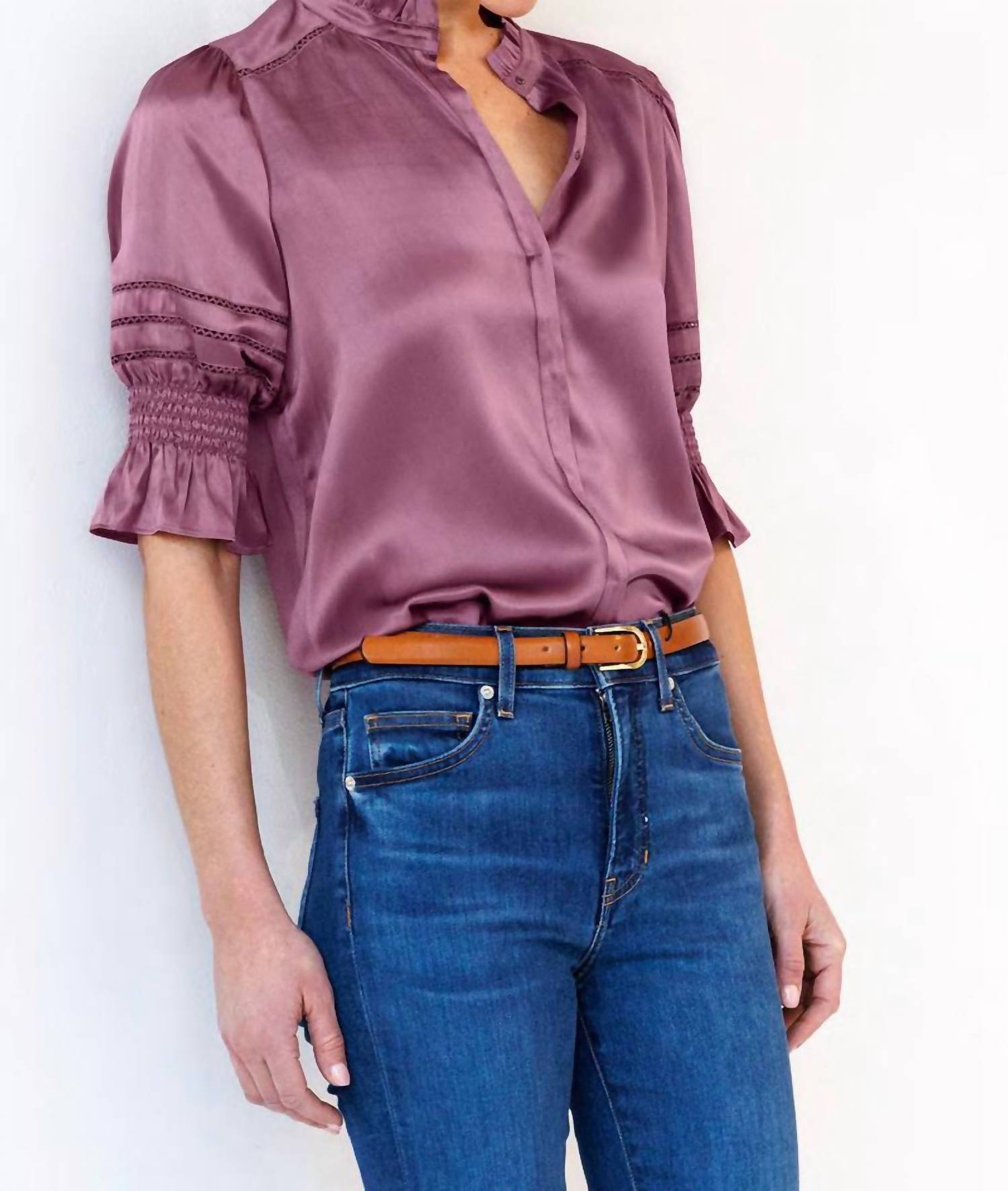 Go By Go Silk - Luxe Fleamarket Embroidered Top
