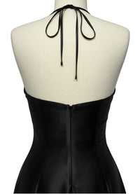 Cinderella Divine - Halter Satin Corset Fitted Prom Dress