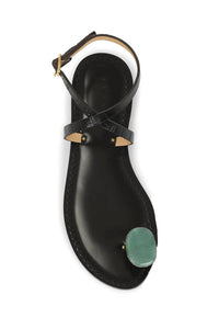 Amanu - Women's Kibera Embellished Leather Sandals