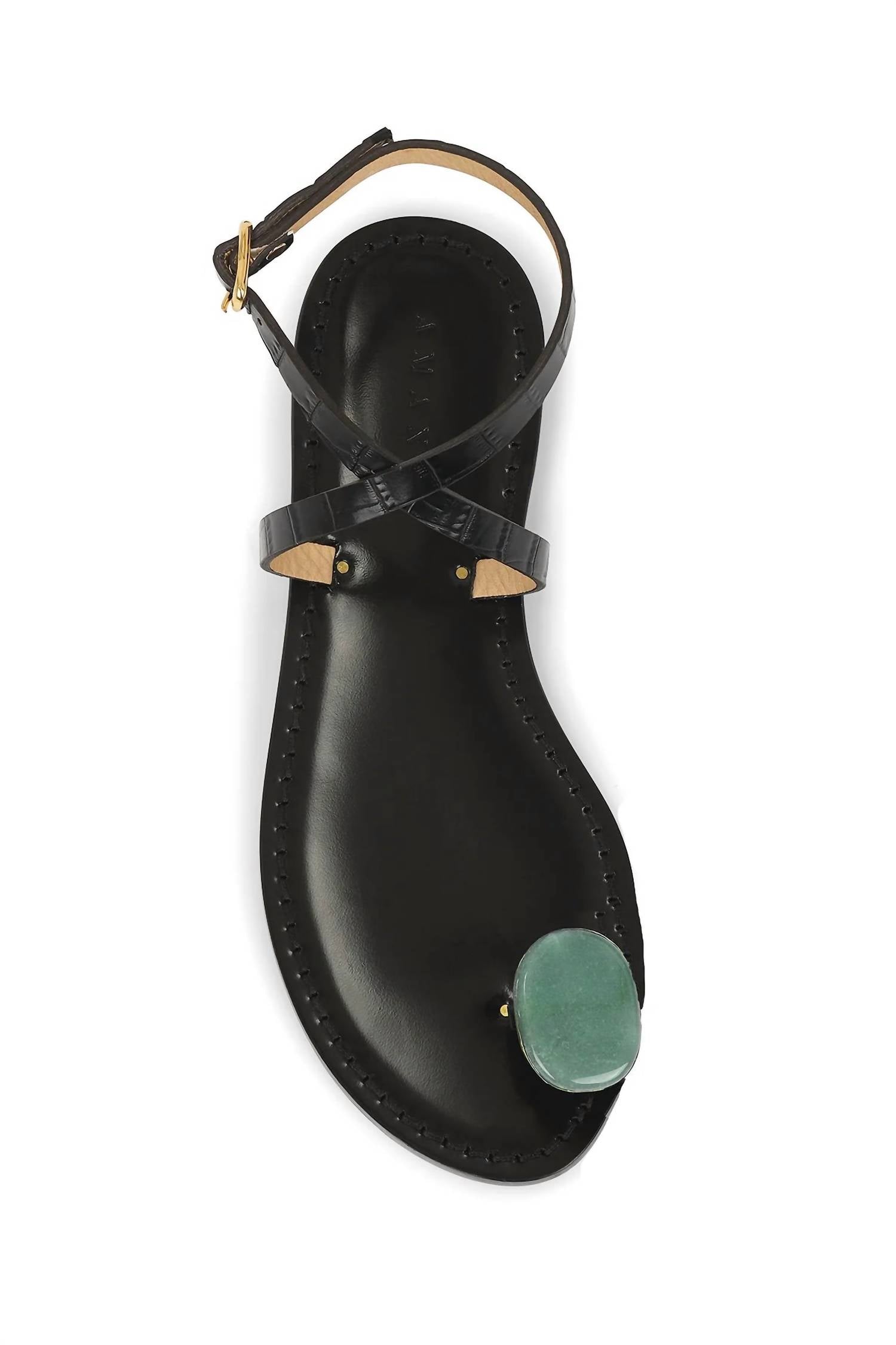 Amanu - Women's Kibera Embellished Leather Sandals