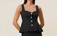 Able - Sweetheart Neck Flare Top