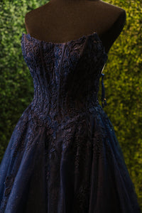 AMARRA Women's Prom Dress in navy - women's dress - alternate view