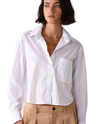 Cissa - Belle Needle Stripe Long Sleeve Shirt