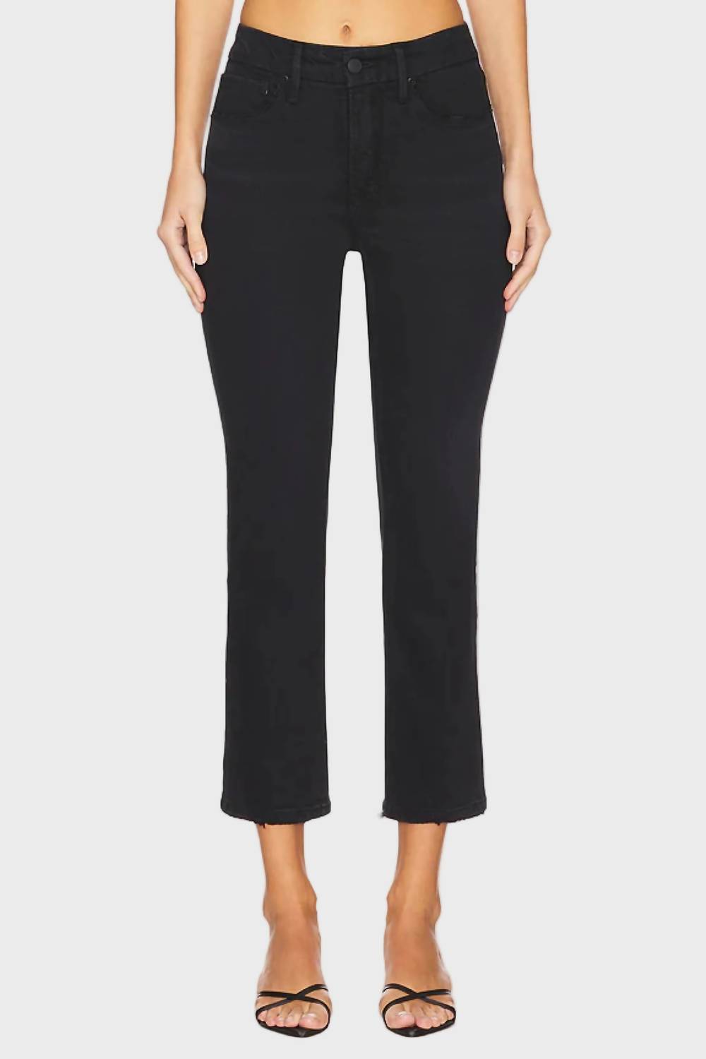 GOOD AMERICAN Good Straight Jeans in black - women's jeans