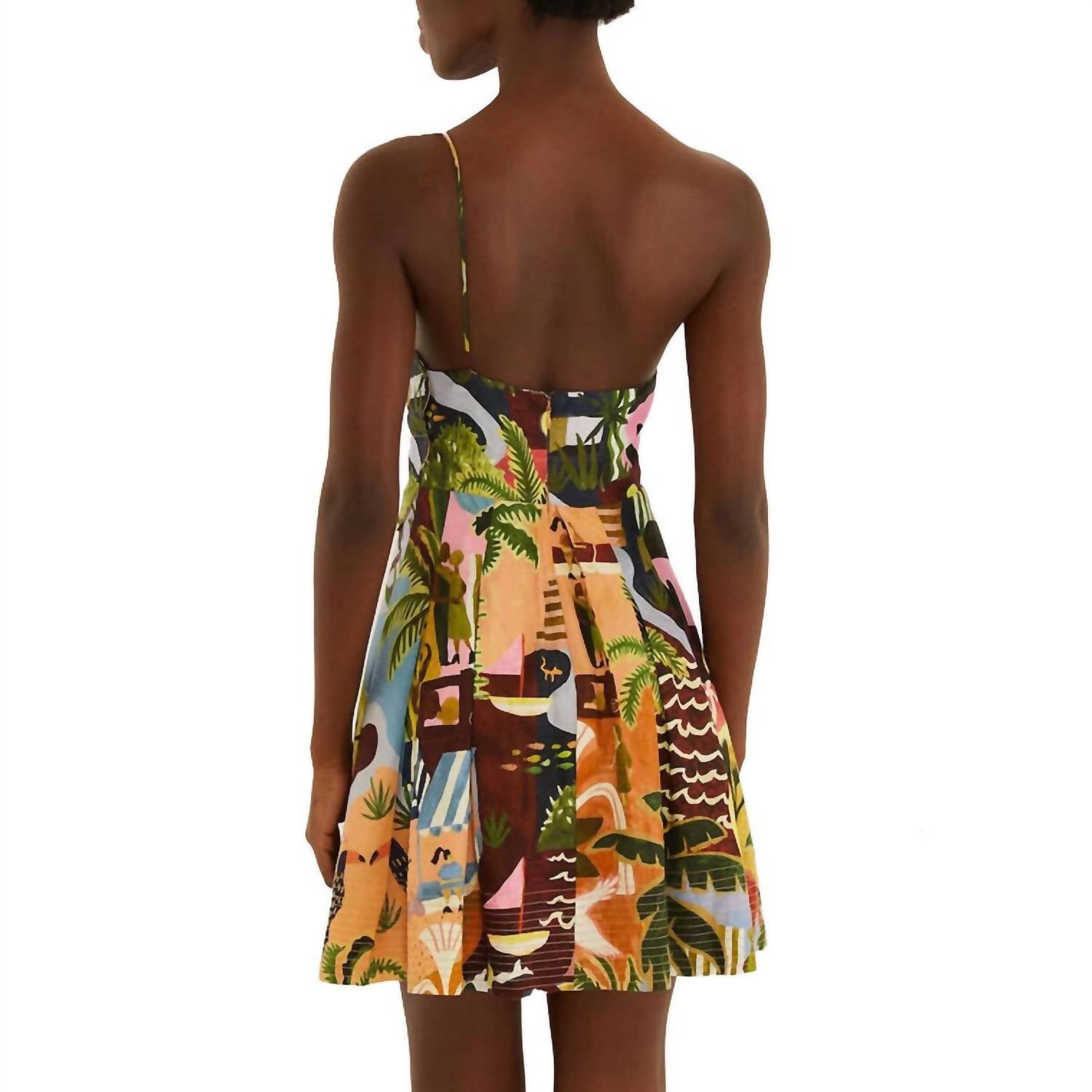 Farm Rio - TROPICAL PAINTING MINI DRESS