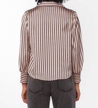 Velvet Heart Kat Blouse in goldie striped - women's blouse - alternate view