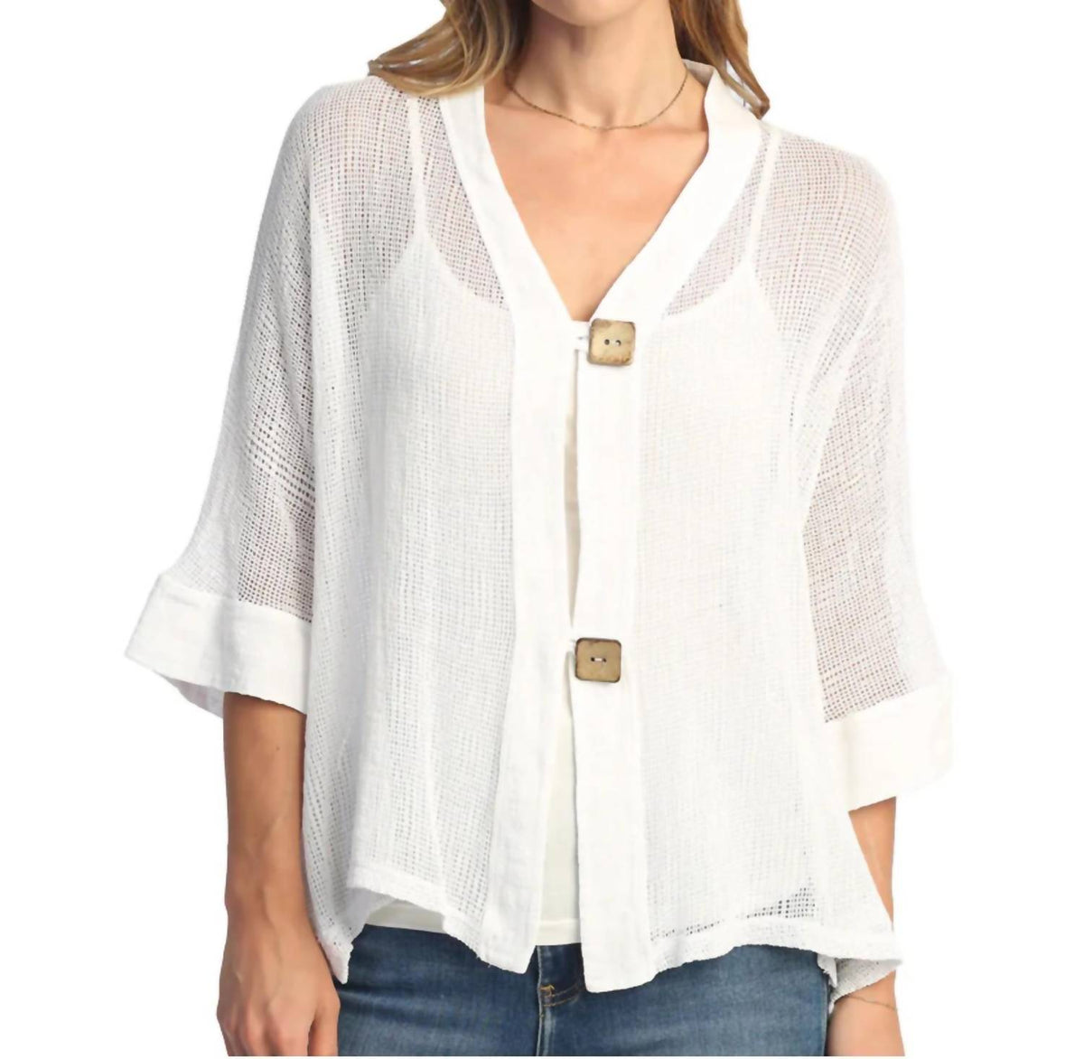 Jess & Jane - Mesh 2-button Jacket