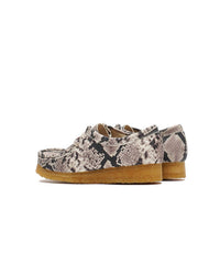 Clarks Women's Wallabee Loafer in grey snake leather - women's flats - alternate view