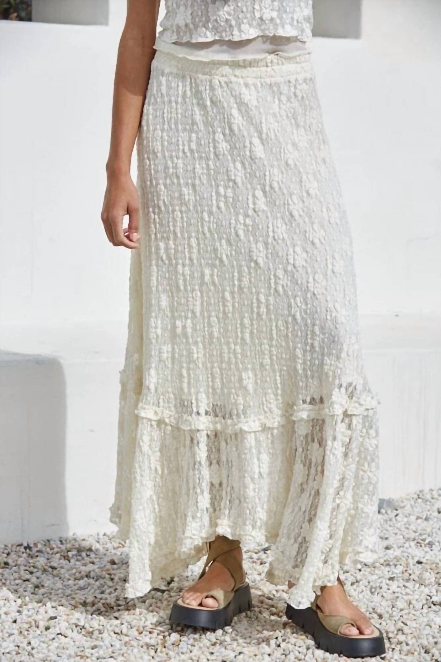 By Together - Women's Gisele Floral Lace Skirt