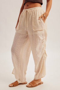 Hem & Thread - Driftwood Embroidered Cargo Pants