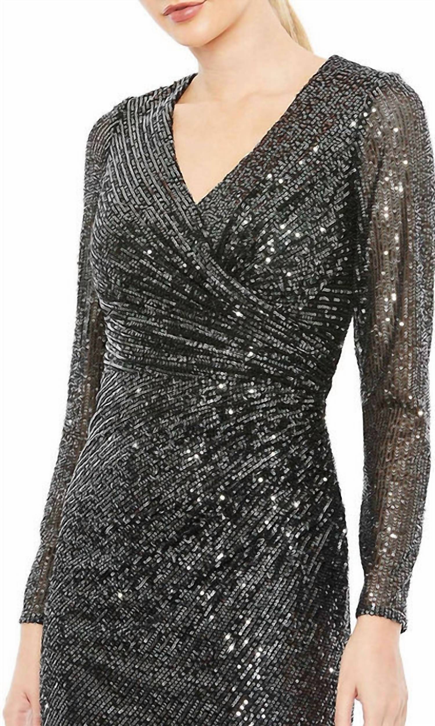 Mac Duggal - Faux Wrap Dress