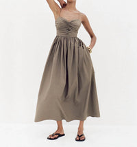 Matteau - Gathered Bodice Midi Dress