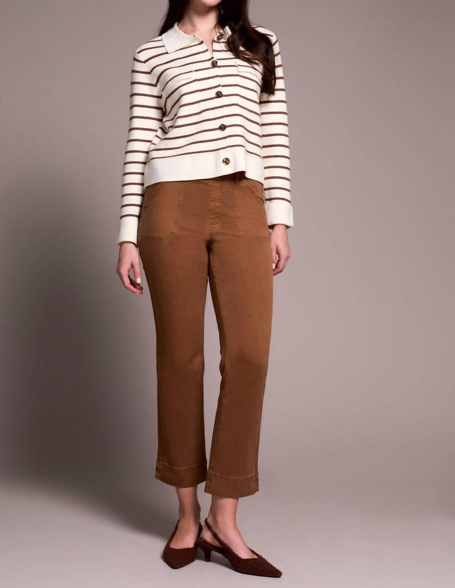 Tribal - Comfort Stretch Pull-on Kick Flare Ankle Pants