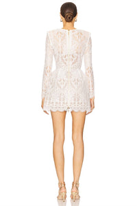 Bronx and Banco Casey Lace Mini Dress in white - women's dress - alternate view