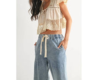 Camellia - Lace Trim Blouse