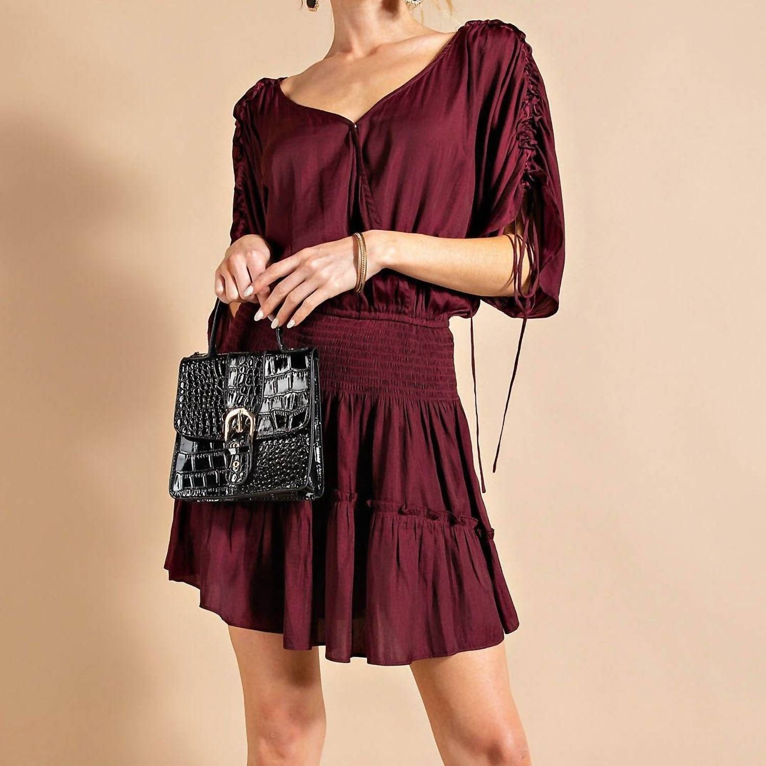 Kori - Dolman Sleeve Smocked Dress