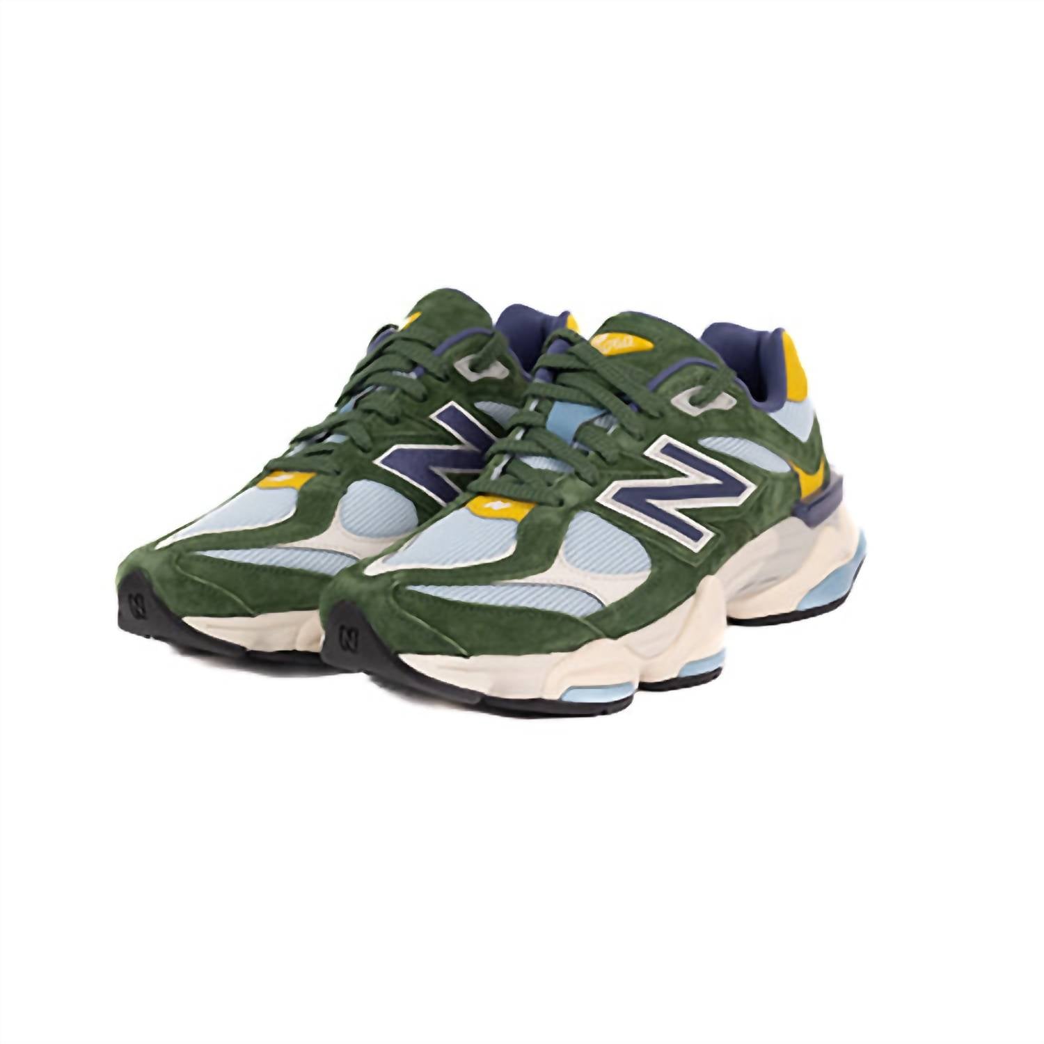 New Balance Men's 9060 Sneakers in green blue - men's sneaker - detail view