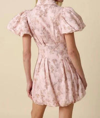 Olivaceous - Delaney Floral Bubble Mini Dress
