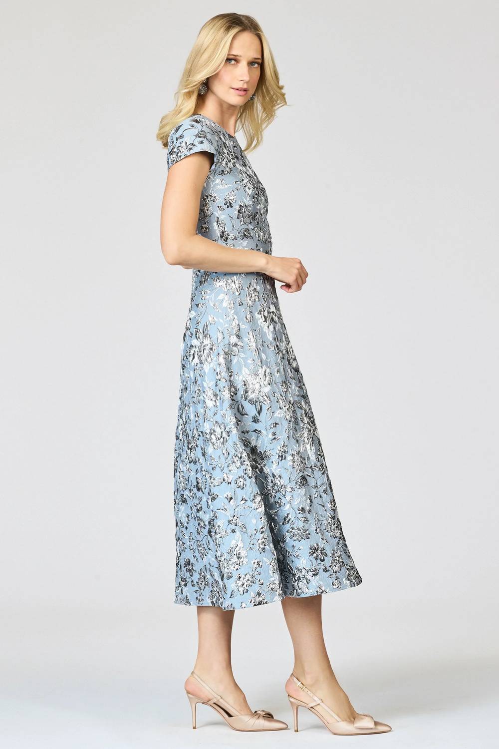 Sachin & Babi - Jackie Metallic Pleated Dress