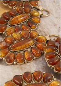 Fame Accessories - Women's Amber Sunset Concho Belt