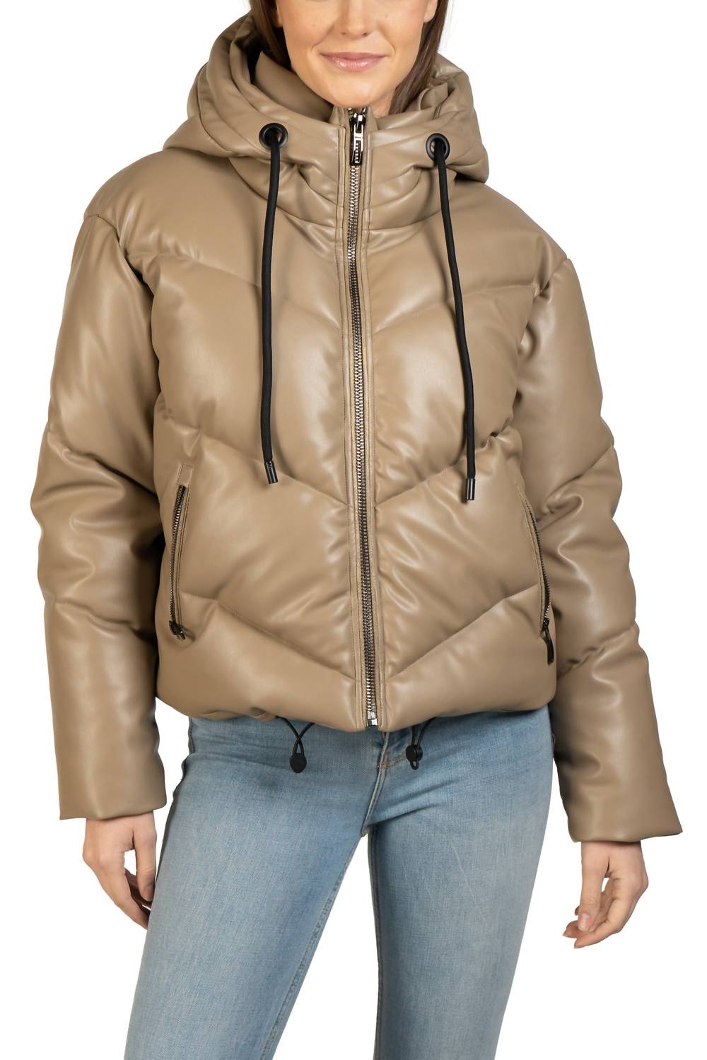 Love Token - Long Sleeve Hooded Puffer Jacket