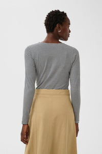 Part Two Nemajas Long Sleeve Tee in dark navy - women's long sleeve top - alternate view